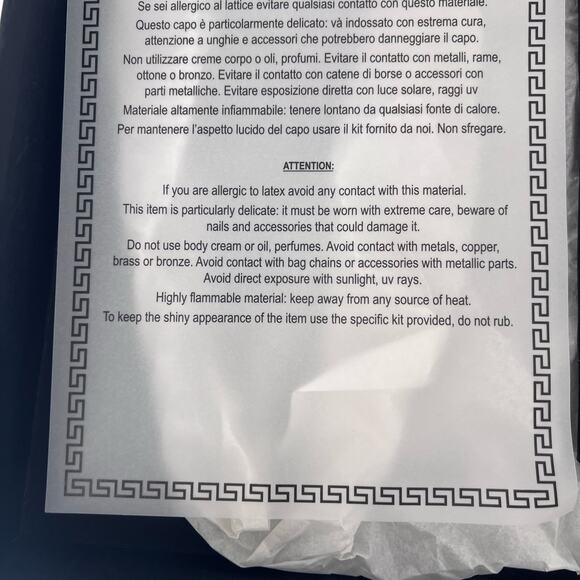 Versace Lattice High Waist Latex Leggings Sz 38/ US 2/ XS - Picture 11 of 11